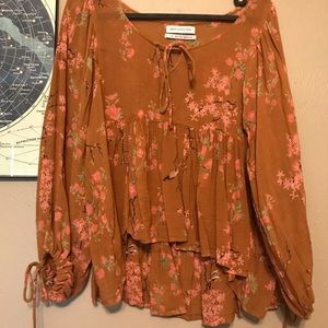 floral print peplum top